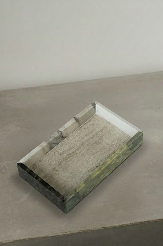 Handcrafted marble tray in ash color, UAE