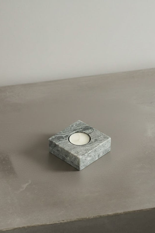 Natural marble candle holder, handmade home decor, UAE