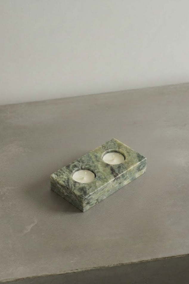 Natural marble candle holder, handmade home decor, UAE