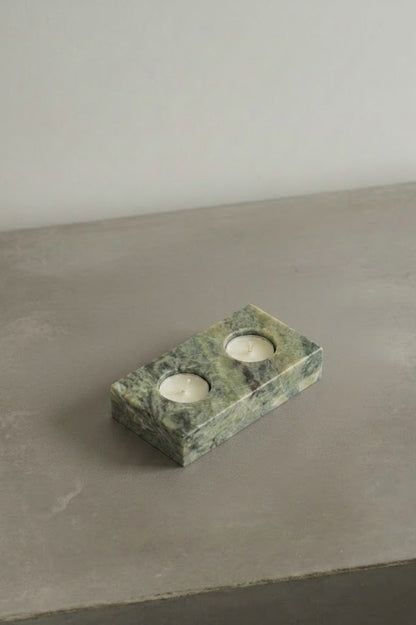 Natural marble candle holder, handmade home decor, UAE