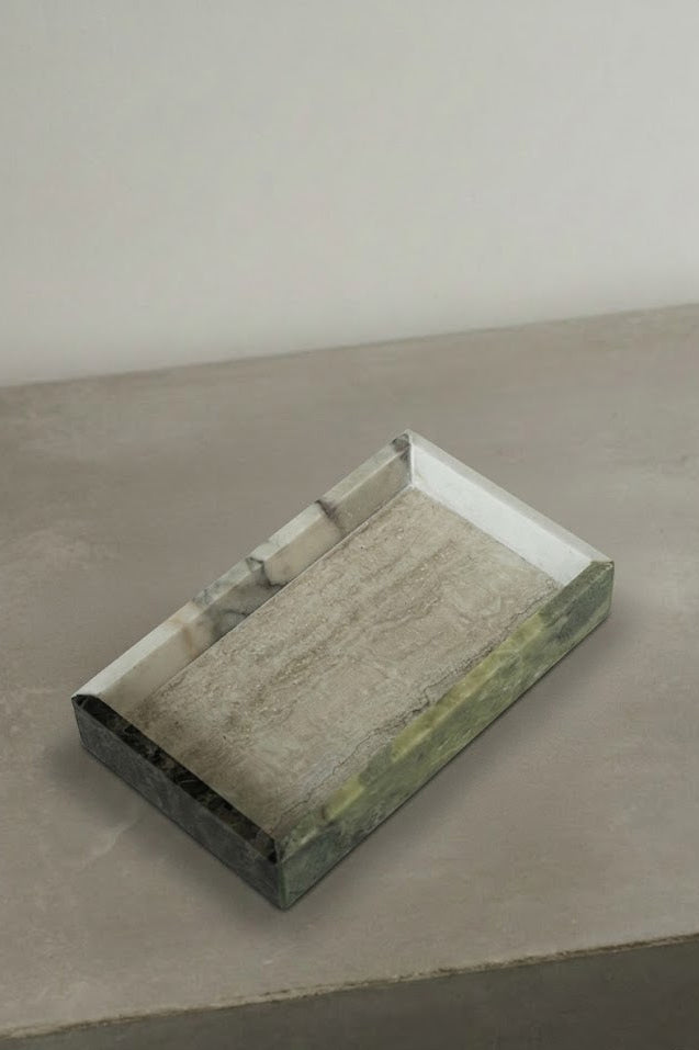 Handcrafted marble tray in ash color, UAE