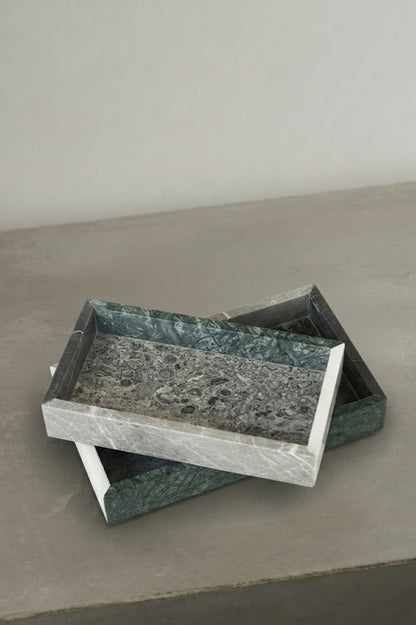Handcrafted marble tray in ash color, UAE