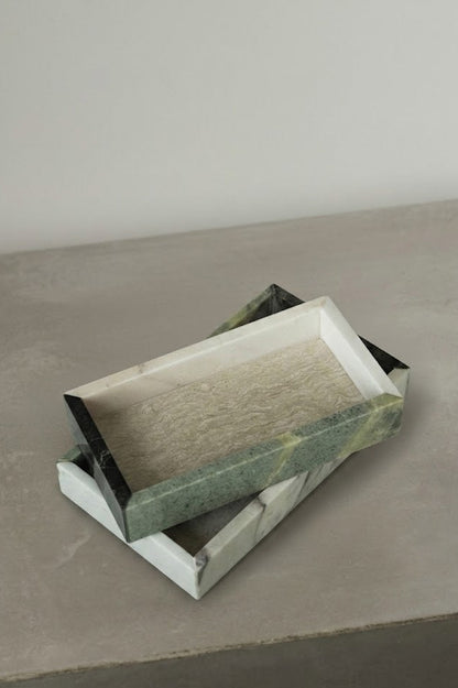 Handcrafted marble tray in ash color, UAE