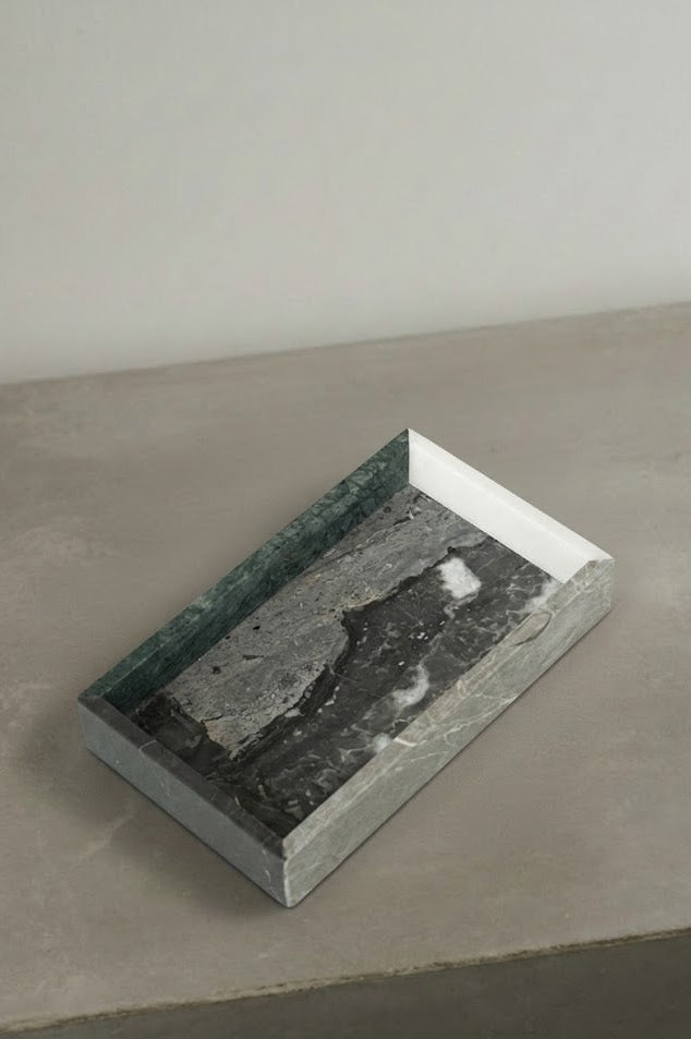 Handcrafted marble tray in ash color, UAE