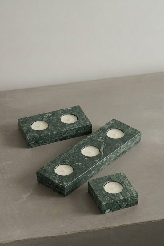 Natural marble candle holder, handmade home decor, UAE