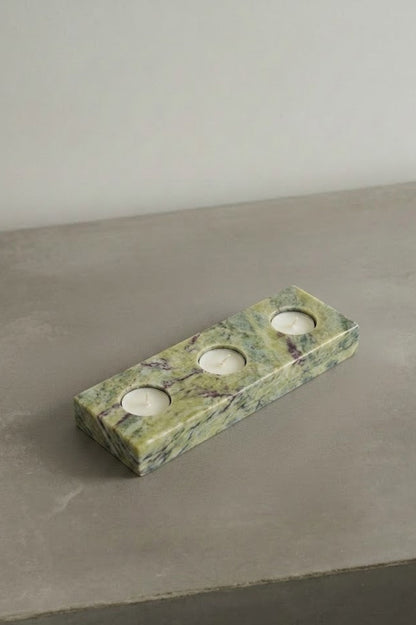 Natural marble candle holder, handmade home decor, UAE