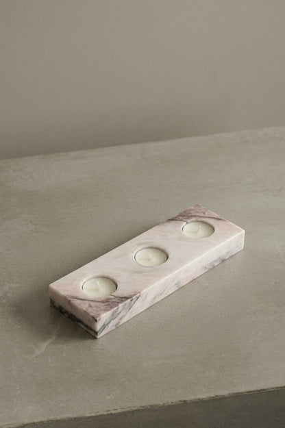 Natural marble candle holder, handmade home decor, UAE